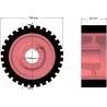 Rol nr. 1 – gietijzer-rubberen aandrijfrol Ø198 mm voor machines van Grimme | OEM Grimme 076.00673 | fabrikant KiJ