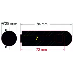 Rubberen vinger voor aandrukwiel van zaaimachine 84-25-8,5 | OEM AC 802808 | fabrikant KiJ