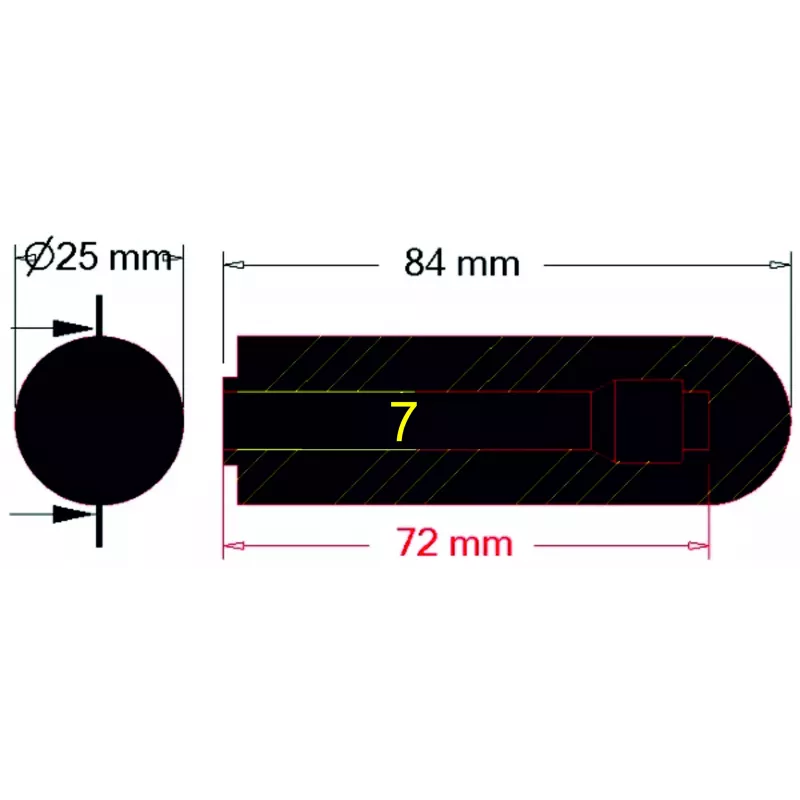 Rubberen vinger voor aandrukwiel van zaaimachine 84-25-8,5 | OEM AC 802808 | fabrikant KiJ