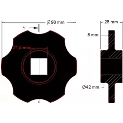 Sorteerschijf getand – schijf voor machines van Grimme | OEM Grimme 088.00251 | fabrikant KiJ