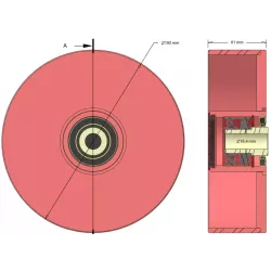 Rol nr. 115 – gietijzeren keerrol Ø192 mm voor machines van Grimme | OEM Grimme 200.42986 | fabrikant KiJ