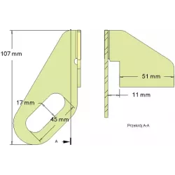 Metalen schraper rechts – schraper voor machines van Grimme | OEM Grimme 015.11859 | fabrikant KiJ