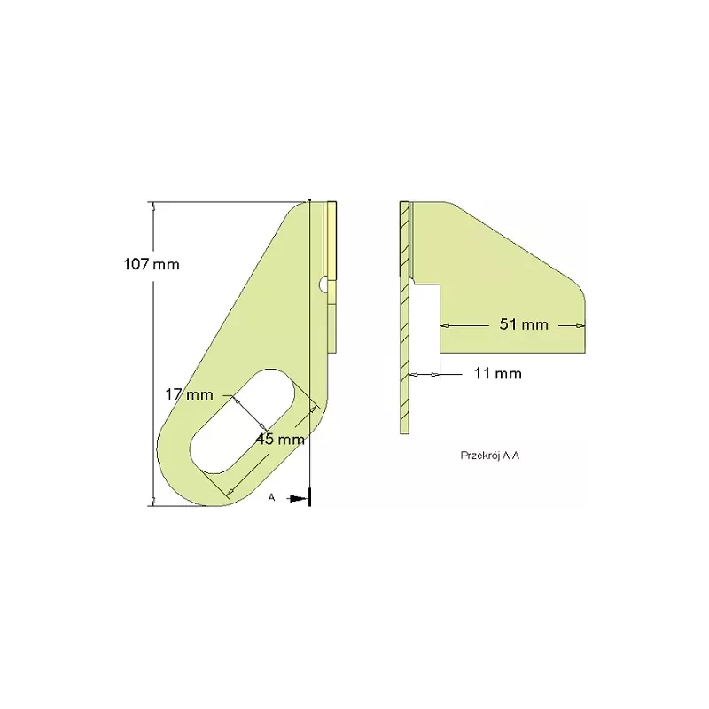 Metalen schraper rechts – schraper voor machines van Grimme | OEM Grimme 015.11859 | fabrikant KiJ