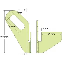 Metalen schraper links – schraper voor machines van Grimme | OEM Grimme 015.11860 | fabrikant KiJ