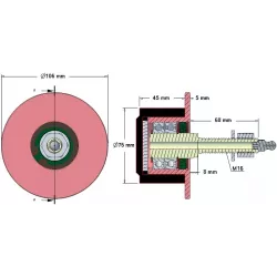 Rol nr. 11a – staal-rubberen rol Ø78 mm voor machines van Grimme | OEM Grimme 200.04530 | fabrikant KiJ