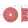 Rol nr. 16a – gietijzeren aandrijfrol Ø124 mm voor machines van Grimme | OEM Grimme 001.00524 | fabrikant KiJ