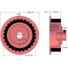 Rol nr. 19a – gietijzer-rubberen aandrijfrol Ø170 mm voor machines van Grimme | OEM Grimme 076.00822 | fabrikant KiJ