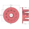 Rol nr. 64 – gietijzeren aandrijfrol Ø101 mm voor machines van Grimme | OEM Grimme 006.00068, 006.00069, 006.00550 | fabrikant KiJ