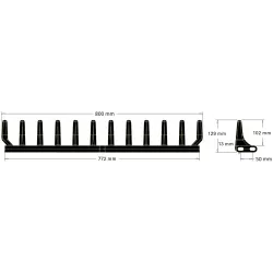 Rubberen schoep 12 tanden voor band met steek 50 mm (TL50) | OEM 206075 | fabrikant KiJ