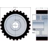 Rol nr. 44 – gietijzer-rubberen aandrijfrol Ø165 mm voor machines van Grimme | OEM Grimme 076.00823 | fabrikant KiJ