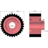 Rol nr. 220 – gietijzer-rubberen aandrijfrol Ø132 mm voor machines van Grimme | OEM Grimme 076.00655 | fabrikant KiJ
