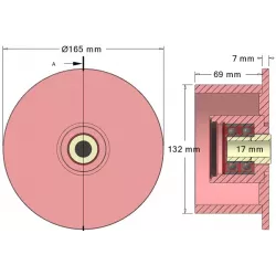 Rol nr. 193 – stalen keerrol Ø135 mm voor machines van Grimme | OEM Grimme 088.00486 | fabrikant KiJ