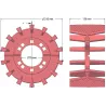 Rol nr. 198 – gietijzeren aandrijfrol Ø215 mm, steek 50 mm, voor machines van Grimme Maxtron | OEM Grimme 003.00135 | fabrikant KiJ
