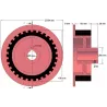 Rol nr. 45 – gietijzer-rubberen aandrijfrol voor machines van Grimme | OEM Grimme 076.01618, 076.05115 | fabrikant KiJ