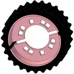 Rol nr. 224 – staal-rubberen aandrijfrol Ø200 mm voor machines van Grimme | OEM Grimme 076.03535 | fabrikant KiJ