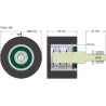 Rol nr. 189 – staal-rubberen steunrol Ø90 mm voor machines van Holmer | OEM Holmer 1131002796 | fabrikant KiJ