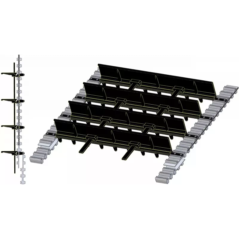 Loofband met schoepen SE 70-20 – band voor aardappelrooier Grimme SE 70-20 | OEM Grimme 300.29377, 300.29280 | fabrikant KiJ
