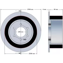 Rol nr. 190 – staal-rubberen aandrijfrol Ø200 mm voor machines van Holmer | OEM Holmer 1130010341 | fabrikant KiJ