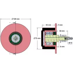 Rol nr. 11 – staal-rubberen steunrol Ø78 mm voor machines van Grimme | OEM Grimme 200.10202, 200.10208, 200.29586 | fabrikant KiJ