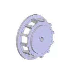 Rol nr. 171 – gietijzeren aandrijfrol Ø258 mm, steek 35 mm, voor machines van Grimme | OEM Grimme 006.00537 | fabrikant KiJ