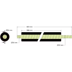 Rol nr. 255 – staal-rubberen schraaprol Ø64 mm voor machines van Grimme | OEM Grimme 076.01516 | fabrikant KiJ