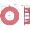 Rol nr. 102 – gietijzeren aandrijfrol Ø256 mm, steek 35 mm, voor machines van Grimme | OEM Grimme 006.00058, 006.00638 | fabrikant KiJ