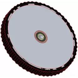 Rol nr. 247 – staal-rubberen loofinvoerrol Ø420 mm voor machines van Grimme | OEM Grimme 200.29538 | fabrikant KiJ