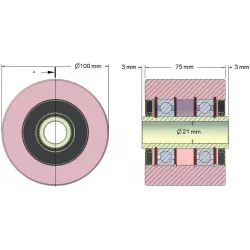 Rol nr. 187 – stalen steunrol Ø100 mm voor machines van ROPA | OEM ROPA 252062 | fabrikant KiJ