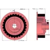Rol nr. 19 – gietijzer-rubberen aandrijfrol Ø170 mm voor machines van Grimme | OEM Grimme 076.00768 | fabrikant KiJ
