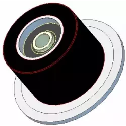 Rol nr. 23H – staal-rubberen steunrol Ø110 mm voor machines van Holmer | OEM Holmer 1130020688 | fabrikant KiJ
