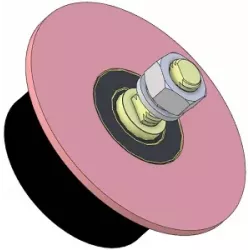 Rol nr. 80 – staal-rubberen draagrol Ø100 mm voor aardappelrooier Anna Z644 | OEM Anna 564421017 | fabrikant KiJ