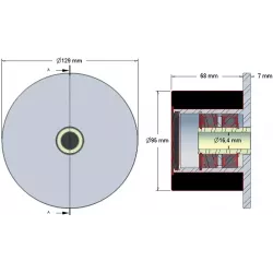 Rol nr. 139 – staal-rubberen rol Ø95 mm | fabrikant KiJ