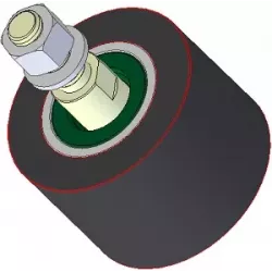 Rol nr. 189 – staal-rubberen steunrol Ø90 mm voor machines van Holmer | OEM Holmer 1131002796 | fabrikant KiJ