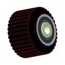 Rol nr. 204 – staal-rubberen steunrol Ø90 mm voor machines van ROPA | OEM ROPA 252079 | fabrikant KiJ