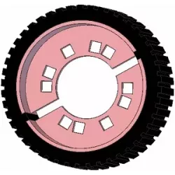 Rol nr. 225 – staal-rubberen aandrijfrol Ø194 mm voor machines van Grimme | OEM Grimme 076.04059 | fabrikant KiJ