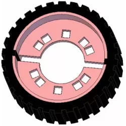 Rol nr. 230 – staal-rubberen aandrijfrol Ø194 mm voor machines van Grimme | OEM Grimme 076.04013 | fabrikant KiJ