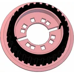 Rol nr. 231 – staal-rubberen aandrijfrol Ø194 mm voor machines van Grimme | OEM Grimme 076.04011 | fabrikant KiJ