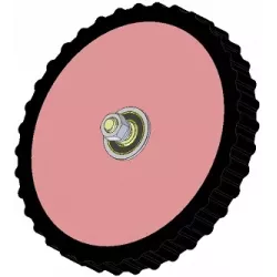 Rol nr. 234 – staal-rubberen aandrukrol Ø340 mm voor machines van Wuhlmaus | OEM Wuhlmaus 000.03.142.00 | fabrikant KiJ
