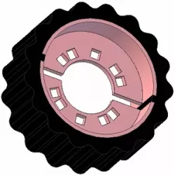 Rol nr. 237 – staal-rubberen aandrijfrol Ø215 mm, steek 35 mm, voor machines van Grimme | OEM Grimme 076.03514 | fabrikant KiJ