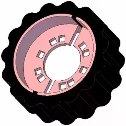 Rol nr. 241 – staal-rubberen aandrijfrol Ø217 mm, steek 40 mm, voor machines van Grimme | OEM Grimme 076.03504 | fabrikant KiJ