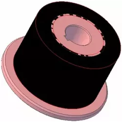 Rol nr. 265 – staal-rubberen aandrijfrol Ø110 mm voor machines van AVR | OEM AVR 202.16.90 | fabrikant KiJ