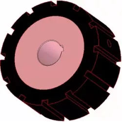 Rol nr. 266 – staal-rubberen aandrijfrol Ø170 mm voor machines van AVR | OEM AVR 742.20.80 | fabrikant KiJ