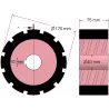 Rol nr. 266 – staal-rubberen aandrijfrol Ø170 mm voor machines van AVR | OEM AVR 742.20.80 | fabrikant KiJ