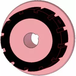 Rol nr. 267 – staal-rubberen aandrijfrol Ø170 mm voor machines van AVR | OEM AVR 742.20.70 | fabrikant KiJ