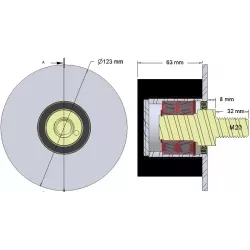 Rol nr. 269 – staal-rubberen steunrol Ø95 mm voor machines van AVR | OEM AVR 02.16.20 | fabrikant KiJ