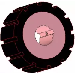 Rol nr. 271 – staal-rubberen aandrijfrol Ø170 mm voor machines van AVR | OEM AVR 742.20.85 | fabrikant KiJ