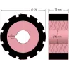 Rol nr. 271 – staal-rubberen aandrijfrol Ø170 mm voor machines van AVR | OEM AVR 742.20.85 | fabrikant KiJ