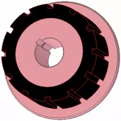 Rol nr. 272 – staal-rubberen aandrijfrol Ø170 mm voor machines van AVR | OEM AVR 742.20.75 | fabrikant KiJ