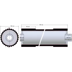 Rol nr. 273 – staal-rubberen steunas Ø192 mm voor machines van Grimme | OEM Grimme 076.00859 | fabrikant KiJ