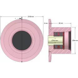 Rol nr. 275 – stalen steunrol Ø80 mm, steek 64 mm, voor machines van Samon | fabrikant KiJ